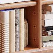 Mid-Century Modern Horizontal Vertical Wood Bookshelf