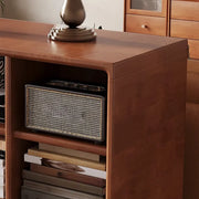 Mid-Century Modern Horizontal Vertical Wood Bookshelf