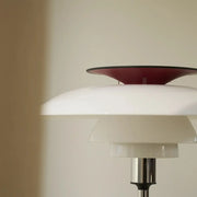 Mid-Century Modern Press-Button Glass Tiered LED Table Lamp