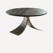 Mid-Century Modern Small Round Wooden Coffee Table