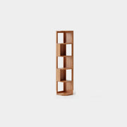 Mid-Century Modern Stand Wood Vertical Corner Bookshelf