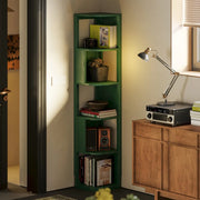 Mid-Century Modern Stand Wood Vertical Corner Bookshelf