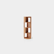 Mid-Century Modern Stand Wood Vertical Corner Bookshelf