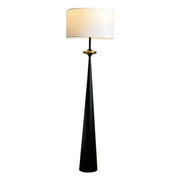 Mid-Century Modern Tapered Column Fabric Drum Floor Lamp
