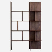 Mid-Century Modern Vertical Open Back Wood Bookshelf