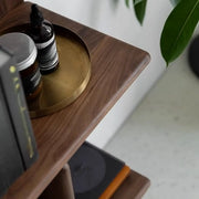 Mid-Century Modern Vertical Open Back Wood Bookshelf