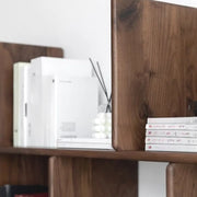 Mid-Century Modern Vertical Open Back Wood Bookshelf