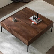 Mid-Century Modern Walnut Solid Wood Coffee Table