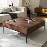 Mid-Century Modern Walnut Solid Wood Coffee Table