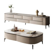 Mid-Century Modern Walnut Wood TV Stand with Storage