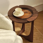Mid-Century Modern Wood Flower Nesting Coffee Table