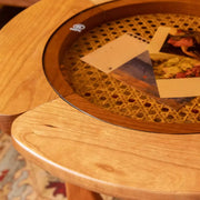 Mid-Century Modern Wood Flower Nesting Coffee Table