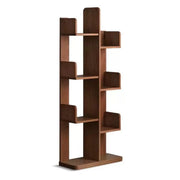 Mid-Century Modern Wooden Vertical Open Back Bookshelf