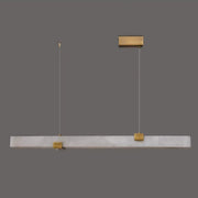 Minimalist Alabaster Slim Linear Pendant Island Light