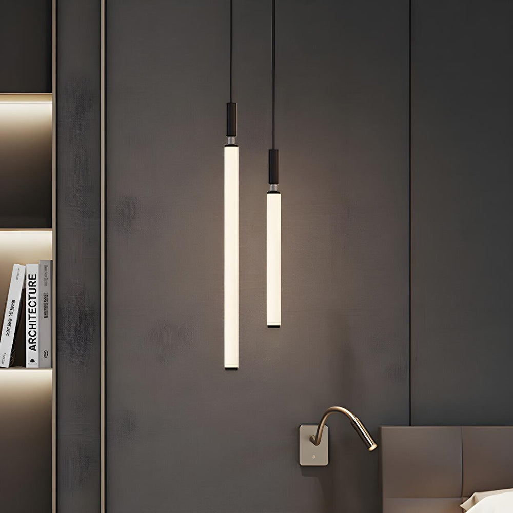 Minimalist Bedroom Acrylic LED Tube Pendant Light