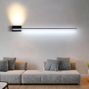 Minimalist Black Linear LED Up Down Vanity Light