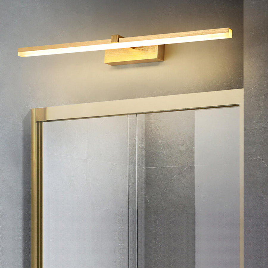 Minimalist Gold Aluminum Linear LED Vanity Light