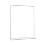 Minimalist Metal White Freestanding Coat Rack with Shelf