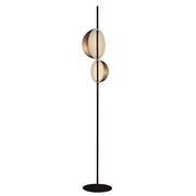 Minimalist Modern Double Black Dome Metal Floor Lamp
