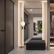 Minimalist Modern Double Black Dome Metal Floor Lamp