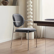 Minimalist Modern Low Back Fabric Upholstered Dining Chairs