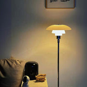 Minimalist Modern Metal White Glass Floor Lamp