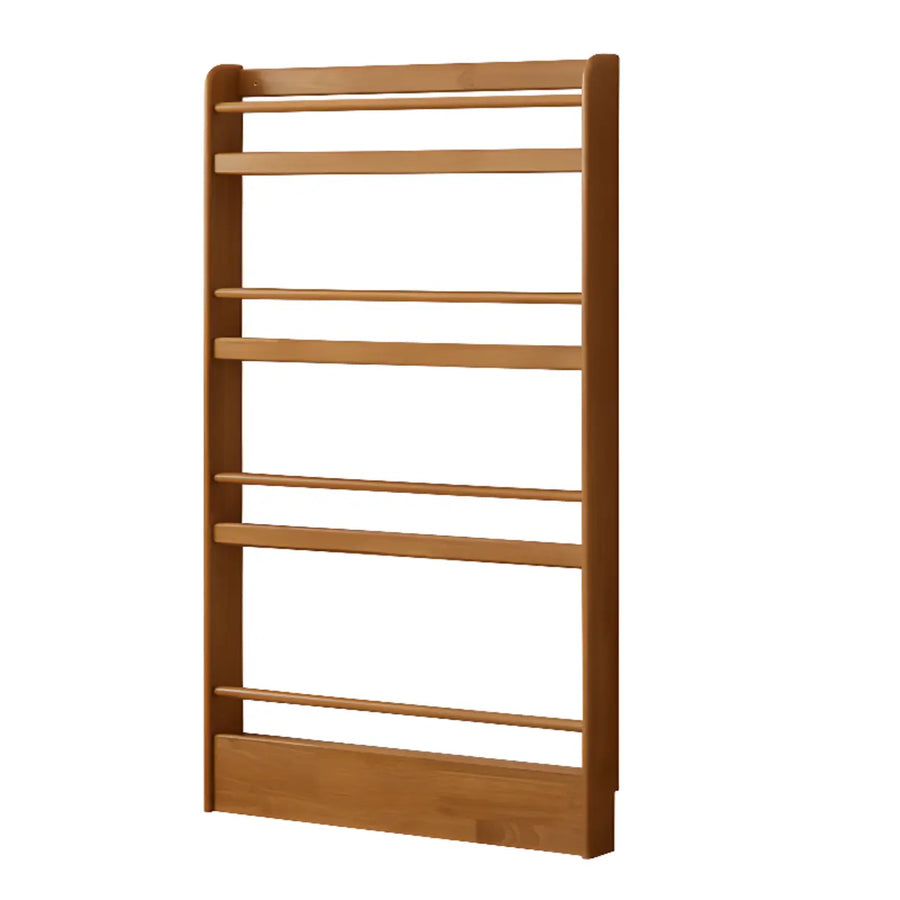 Minimalist Modern Wooden Shallow Vertical Kids Bookshelf