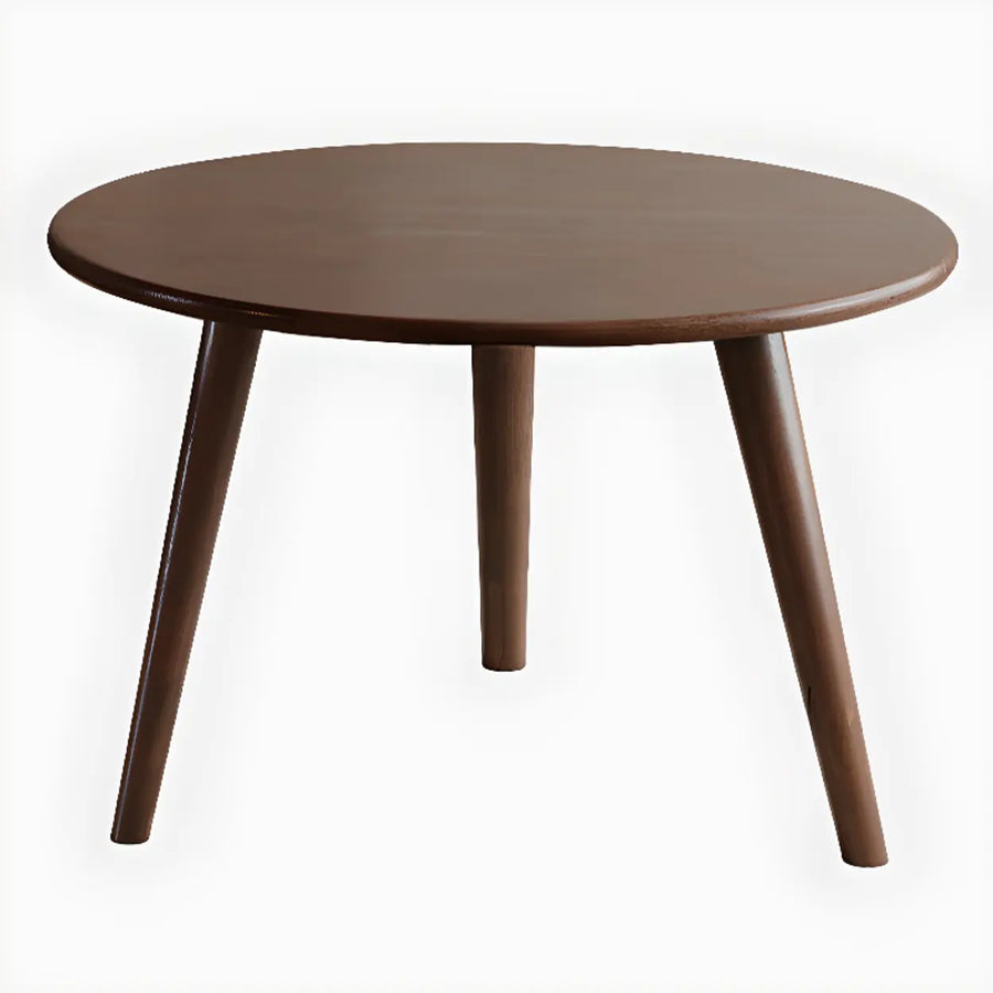 Minimalist Small Round Wood Three Leg Coffee Table