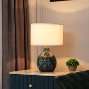 Minimalist Square Fabric Shade Ceramic Base Table Lamp