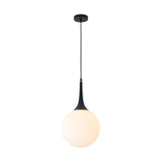 Minimalist White Globe-Shaped Glass Pendant Light