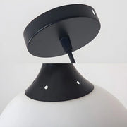 Minimalist White Globe-Shaped Glass Pendant Light