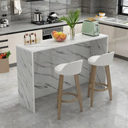 Minimalist White Rectangular Wood Living Room Bar Table