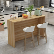 Minimalist White Rectangular Wood Living Room Bar Table