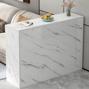 Minimalist White Rectangular Wood Living Room Bar Table