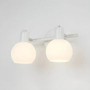 Modern 3-Light Glass Globe Black Vanity Light Fixture