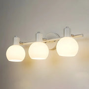 Modern 3-Light Glass Globe Black Vanity Light Fixture