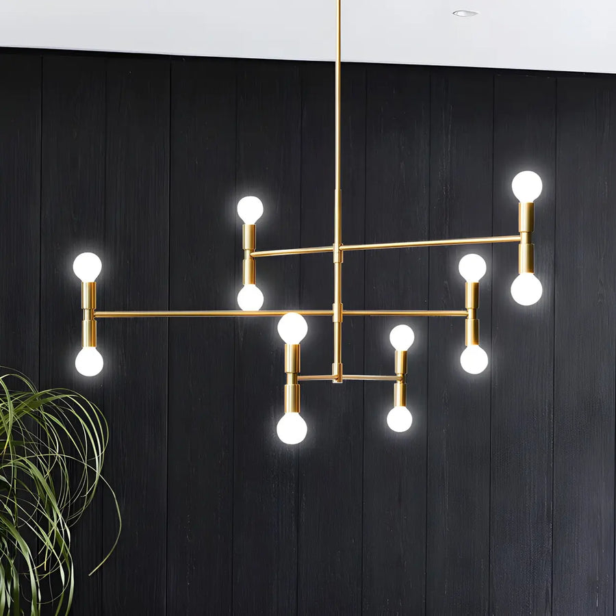 Modern 3 Tiers Linear Sputnik LED Pendant Chandelier