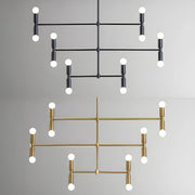 Modern 3 Tiers Linear Sputnik LED Pendant Chandelier