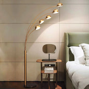 Modern 5-Light Stainless Steel Dome Tree Arc Floor Lamp