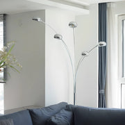 Modern 5-Light Stainless Steel Dome Tree Arc Floor Lamp