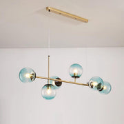 Modern 6-Light Globe Glass Kitchen Island Chandelier