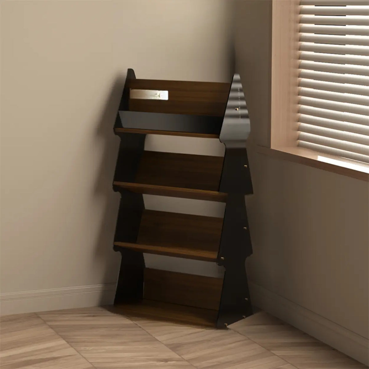 Modern Acrylic 4-Tier Tree Vertical Bookshelf Organizer