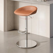 Modern Adjustable Height Swivel Bar Stool with Footrest