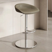 Modern Adjustable Height Swivel Bar Stool with Footrest