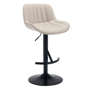 Modern Adjustable Height Swivel Leather Bar Stool with Footrest