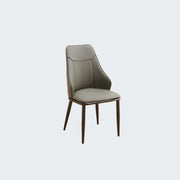 Modern Armless Leather Wingback Upholstered Dining Chairs