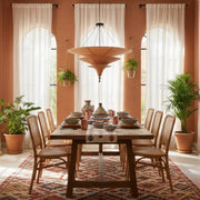 Modern Art Deco Parasol-Style Tiered Parchment Pendant Light