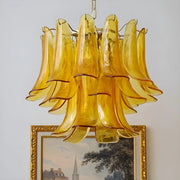 Modern Art Tiered Glass Flower Petal LED Chandelier