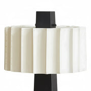 Modern Artistic LED Table Lamp with White Pleated Shade