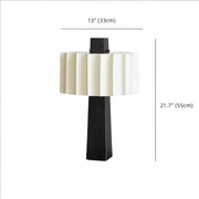 Modern Artistic LED Table Lamp with White Pleated Shade